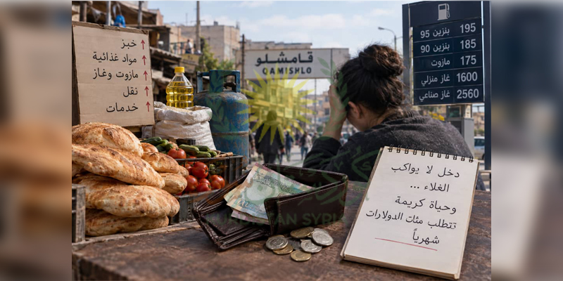 أهالي قامشلو: دخل لا يواكب الغلاء.. وحياة كريمة باتت تتطلب مئات الدولارات شهريا