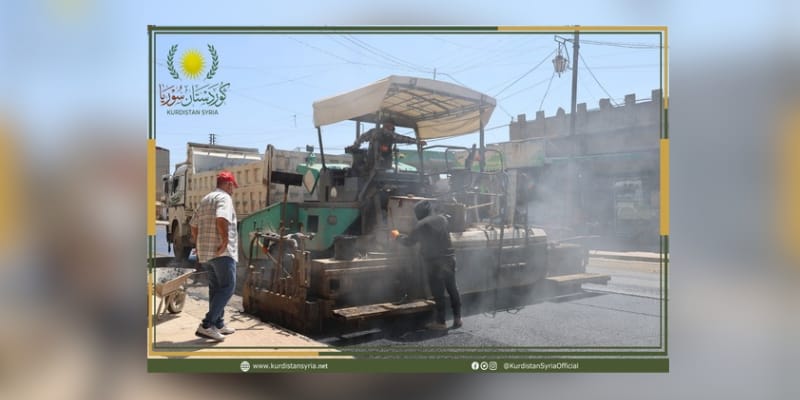 مشروع تزفيت واسع في قامشلو لتحسين شبكة الطرق.. وبلدية الشعب تخصص 1.3 مليون دولار لأعمال التأهيل