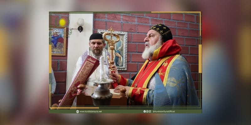 إقامة قداس ديني في مدينة عامودا بمناسبة عيد القديس مار إلياس