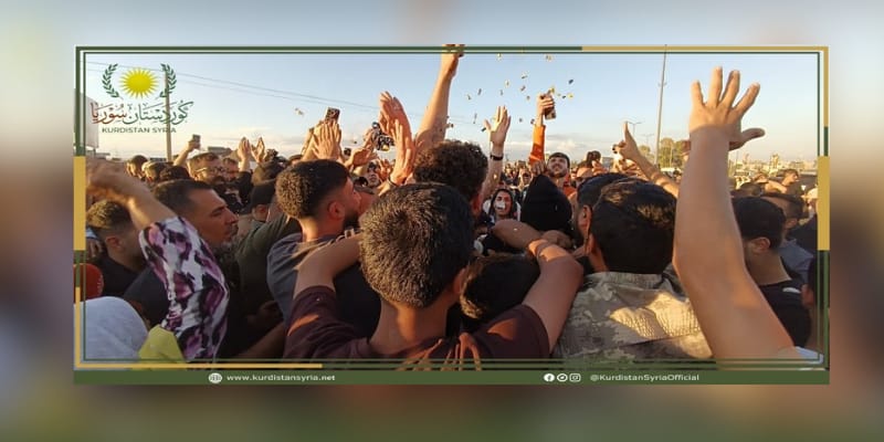 قامشلو تستقبل الأسيرين “ألان” و”آهور” وسط استقبال جماهيري حاشد